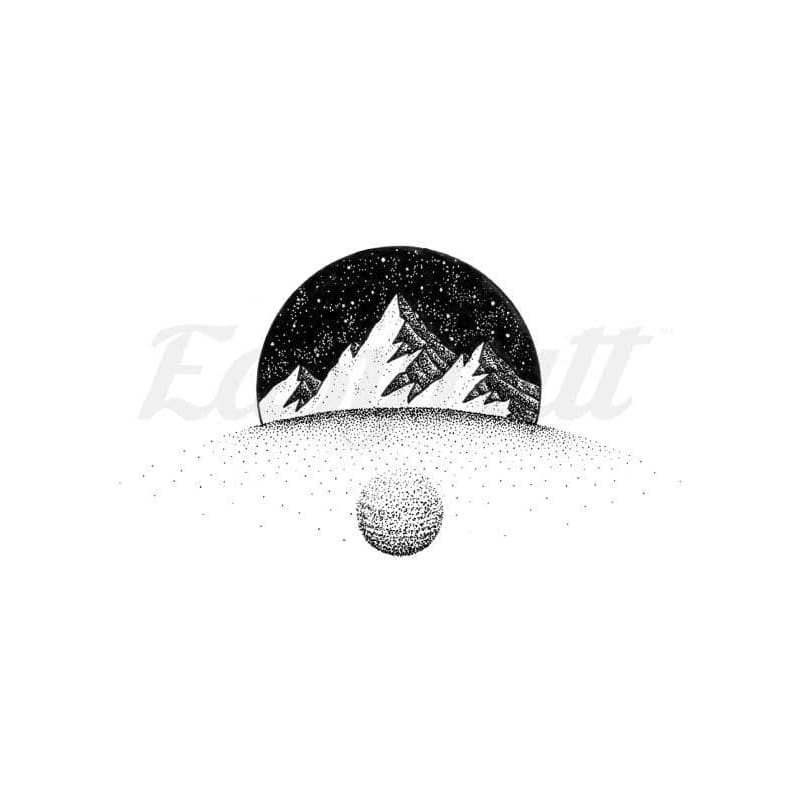 Mountain Sphere - By C.kritzelt - Temporary Tattoo