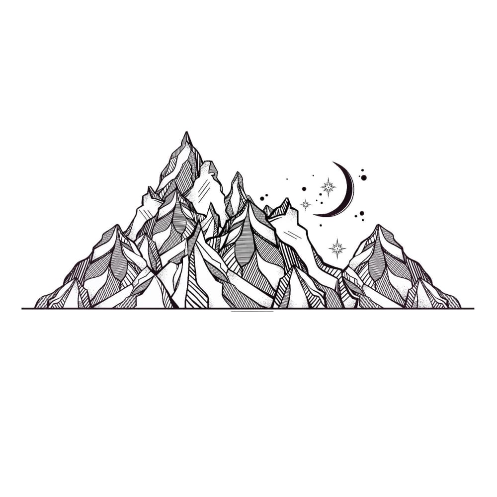 Mountain - Temporary Tattoo