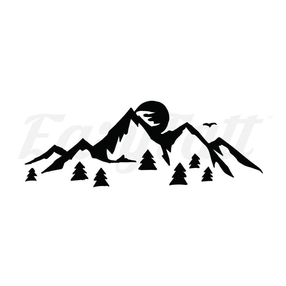 Mountains - By Eastern Cloud - Temporary Tattoo