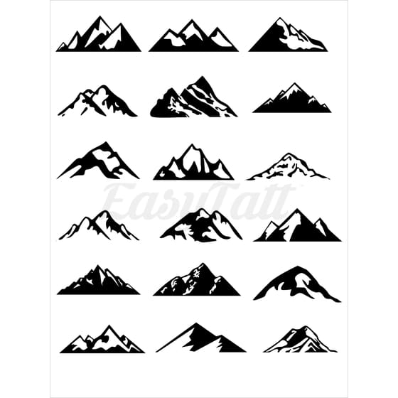 Mountains Set - Temporary Tattoo