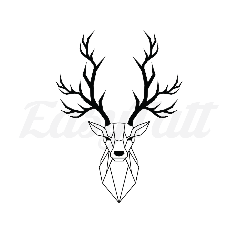 Noir Geometric Deer