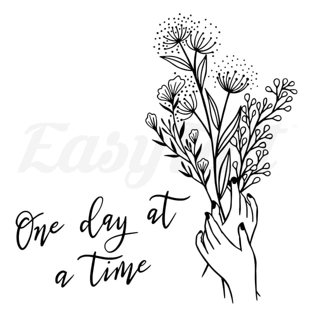 One day at a time - Temporary Tattoo