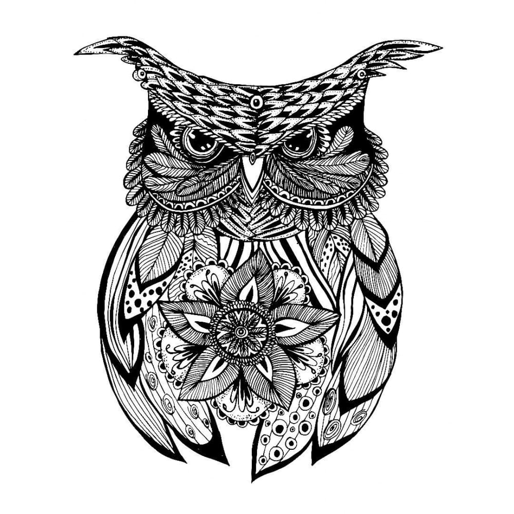 Owl - Temporary Tattoo