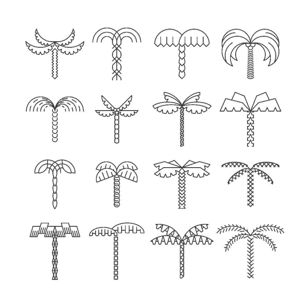 Palm Tree Set - Temporary Tattoo