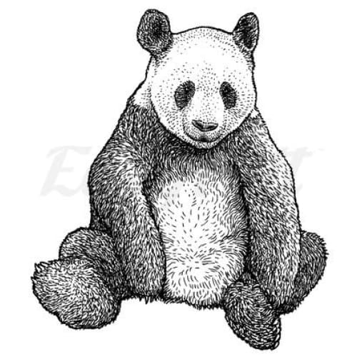 Panda Chill - Temporary Tattoo