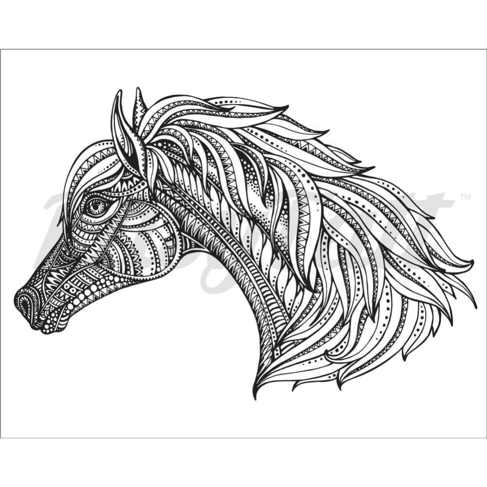 Pattern Horse - Temporary Tattoo