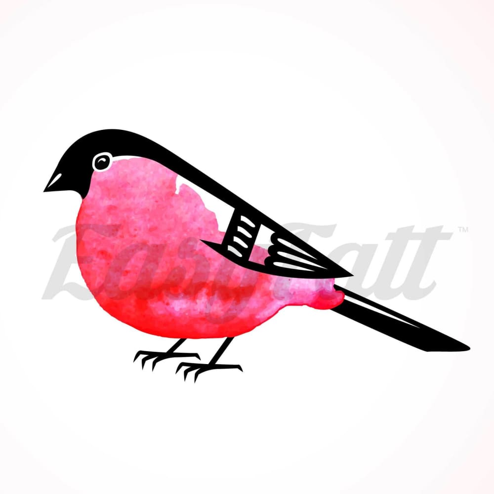 Pink Birdie - Temporary Tattoo