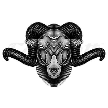 Possessed Ram - Temporary Tattoo