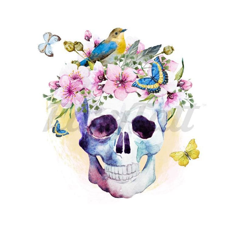 Pretty Skull - Temporary Tattoo