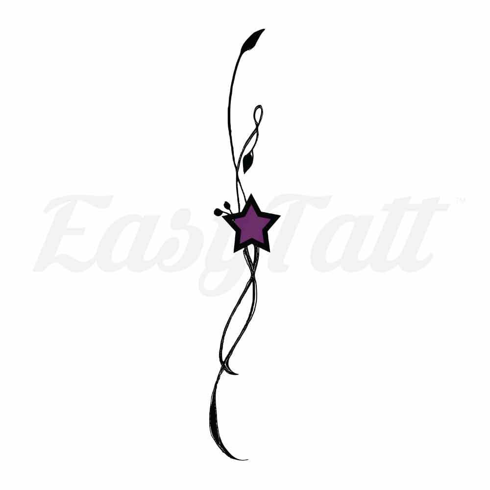 Purple Star - By Jen - Temporary Tattoo