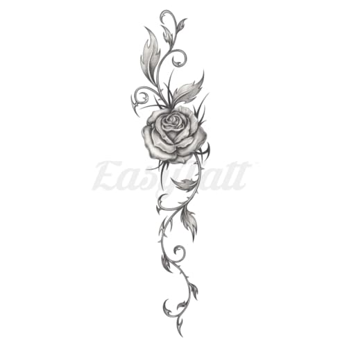 Rambling Rose - Temporary Tattoo