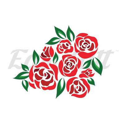 Red Roses - By Eastern Cloud - Temporary Tattoo