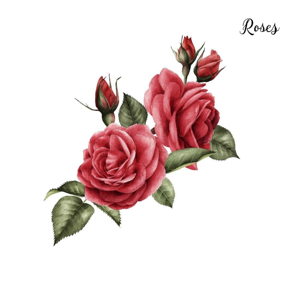Red Roses - Temporary Tattoo