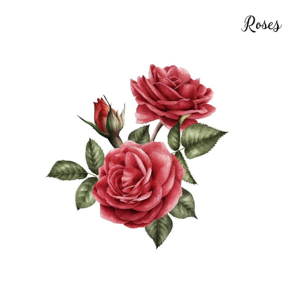 Red Roses - Temporary Tattoo