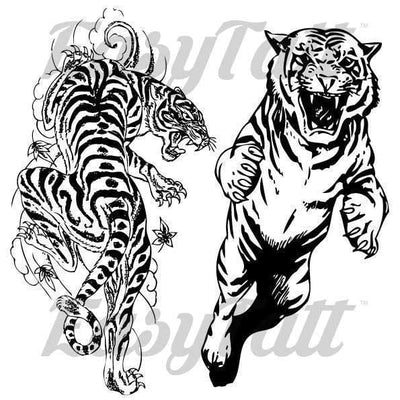 Roaring Tigers - Temporary Tattoo