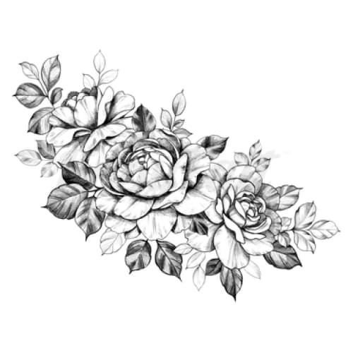 Roses Spray - Temporary Tattoo