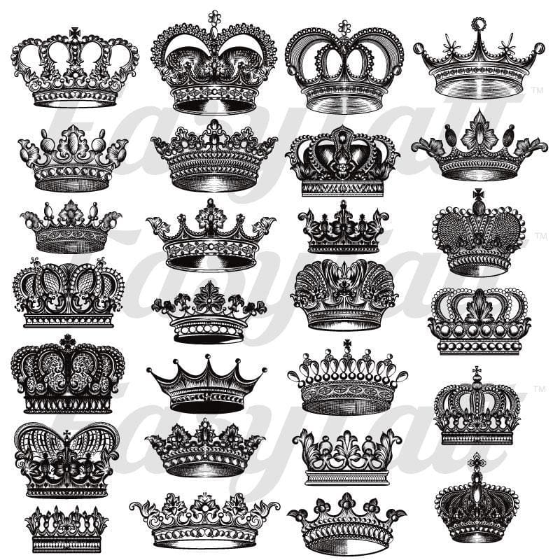 Royal Crowns - Temporary Tattoo