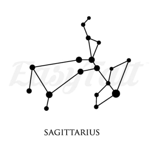 Sagittarius Constellation - Temporary Tattoo