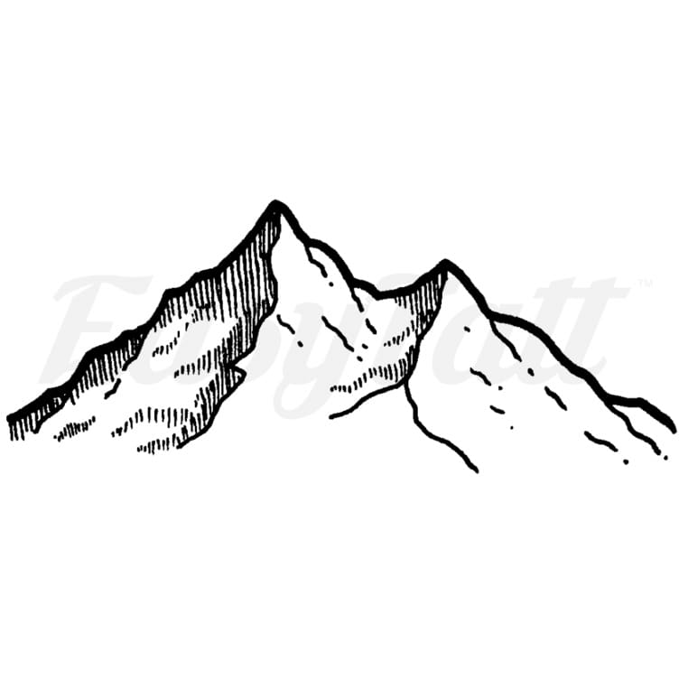 Simple Mountain - Temporary Tattoo