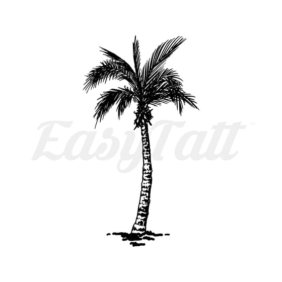 Simple Palm Tree - Temporary Tattoo