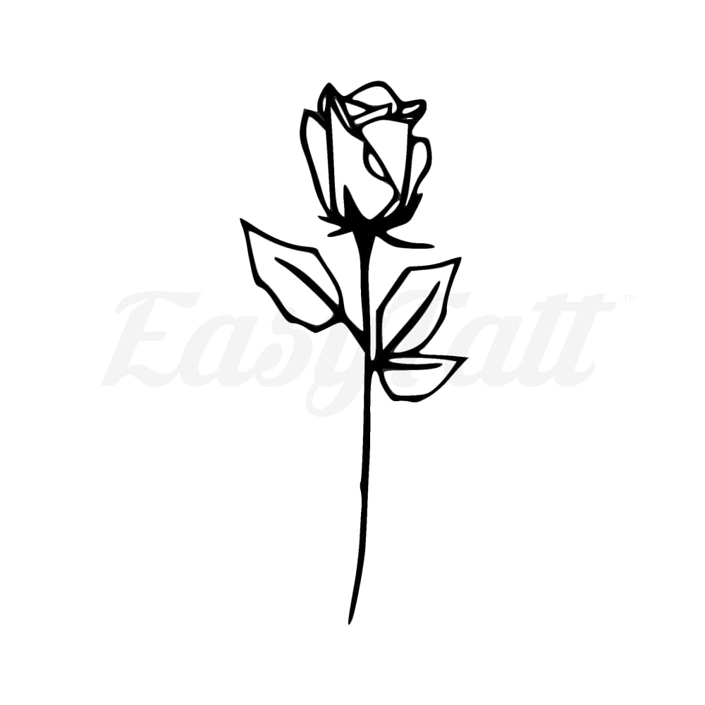 Simple Rose - Temporary Tattoo