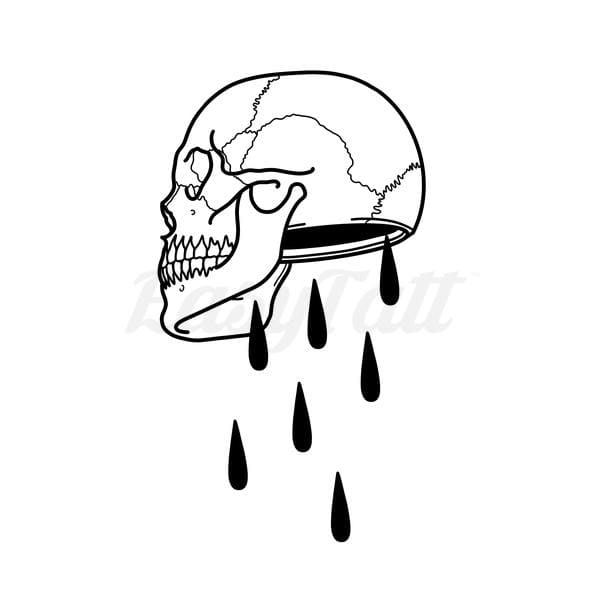 Skull Drip - Temporary Tattoo