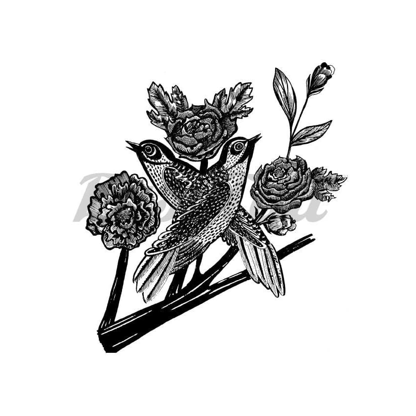 Songbirds - By Mhairi Stella - Temporary Tattoo