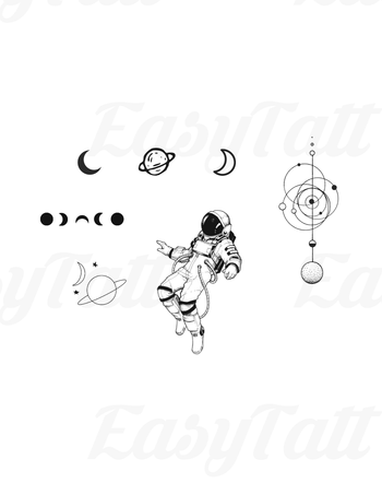 Spaced Out - Temporary Tattoos