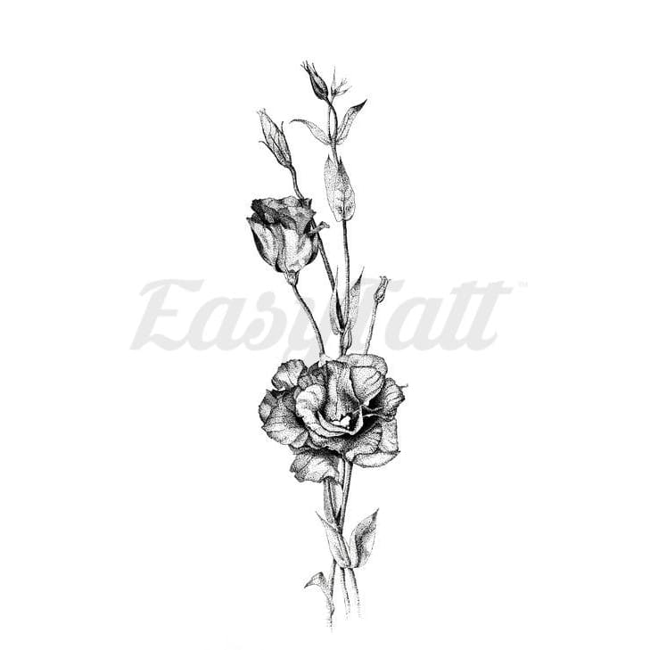 Stem of Roses - Temporary Tattoo