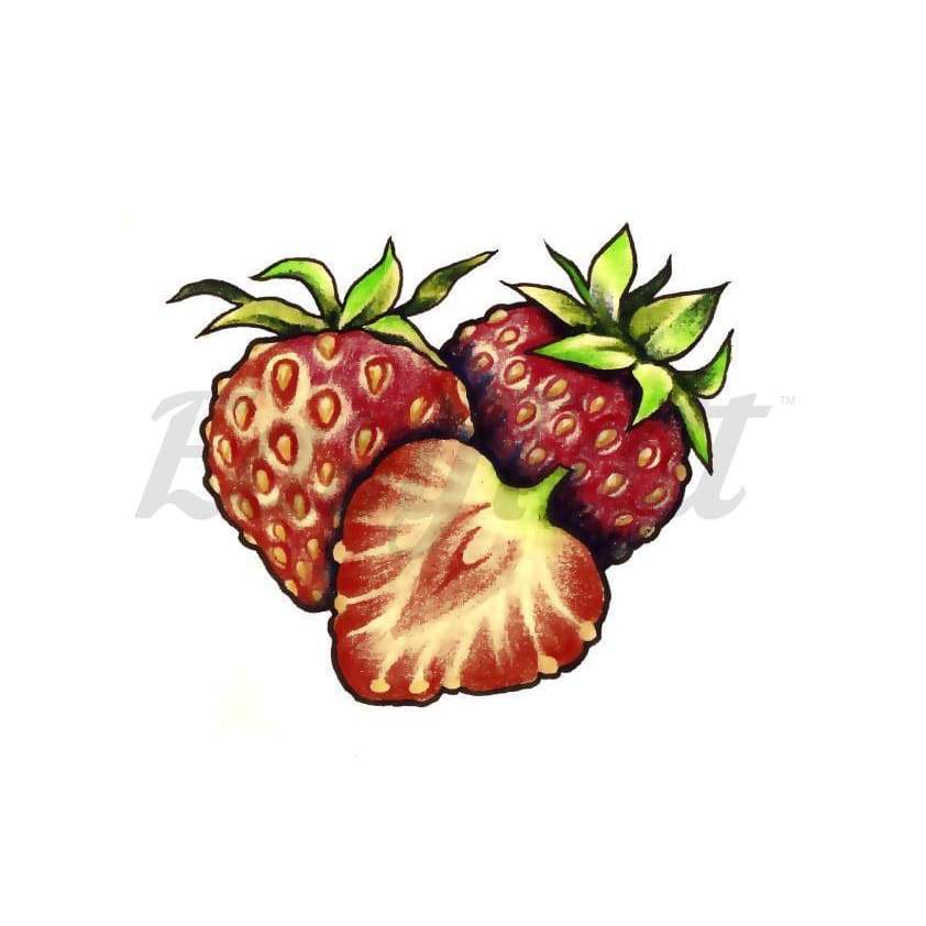 Strawberries - By Lenera Solntseva - Temporary Tattoo