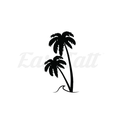Tall and Short Palm - Temporary Tattoo