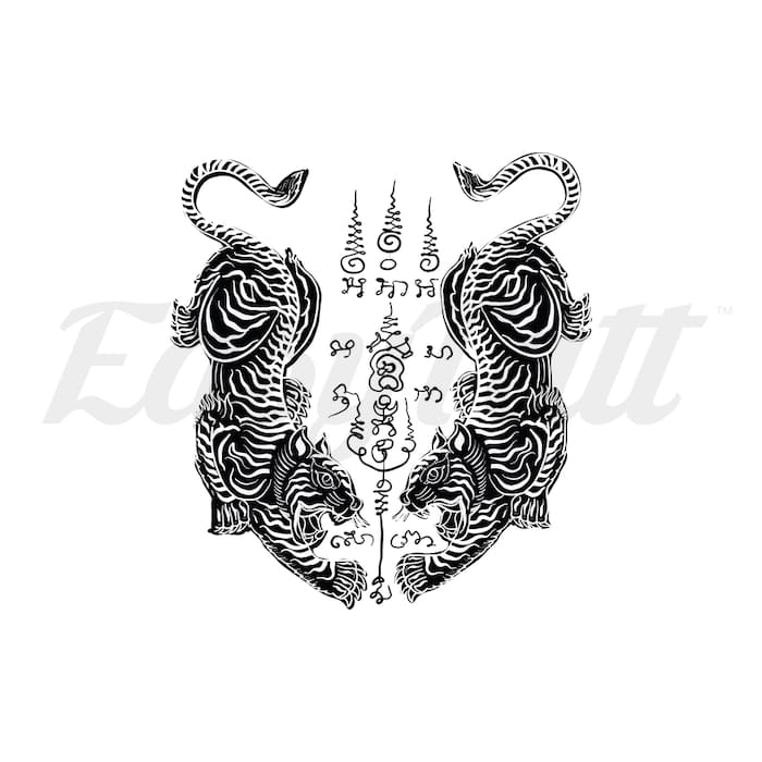 Thai Tigers - Temporary Tattoo