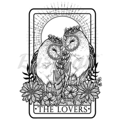 The Lovers Tarot Card - Temporary Tattoo