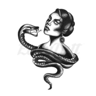 The Serpent Woman - Temporary Tattoo