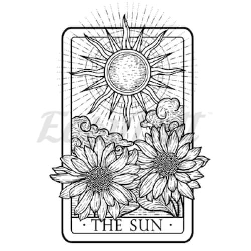 The Sun Tarot Temporary Tattoo