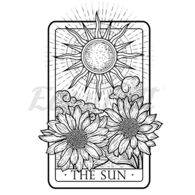 The Sun Tarot Temporary Tattoo