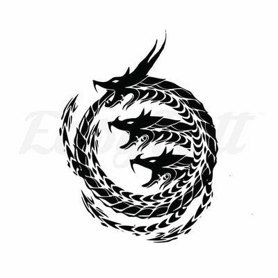 Three Dragons - By Jen - Temporary Tattoo