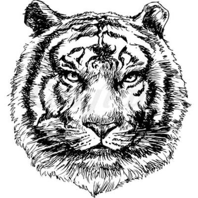 Tiger Head - Temporary Tattoo