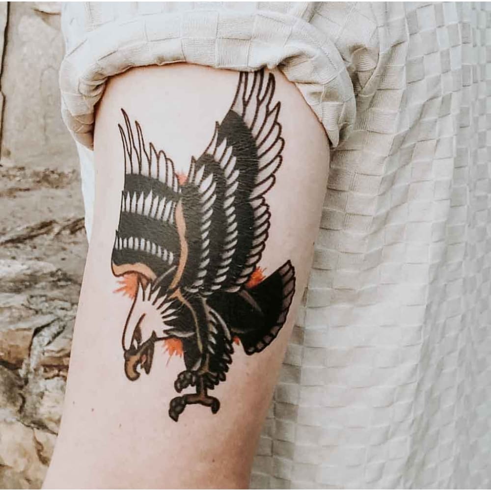 Traditional Eagle - Temporary Tattoo