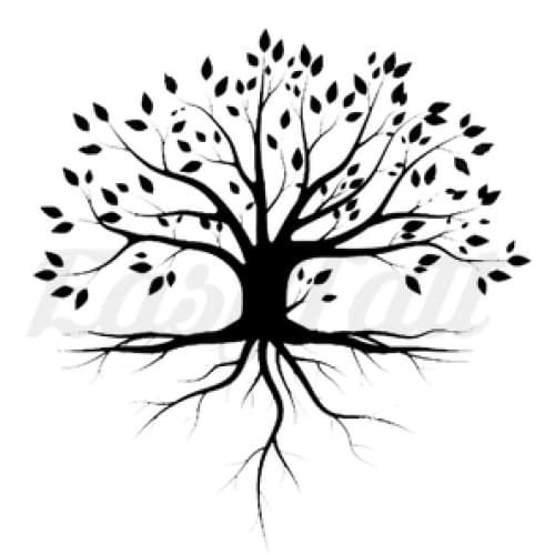 Tree and Roots - Temporary Tattoo