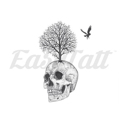 Tree Skull - Temporary Tattoo