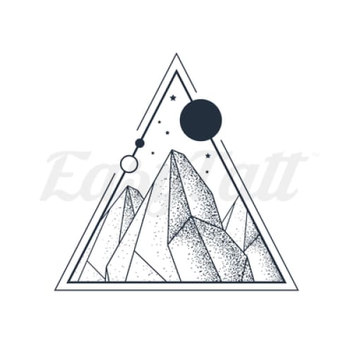 Triangle Mountain - Temporary Tattoo