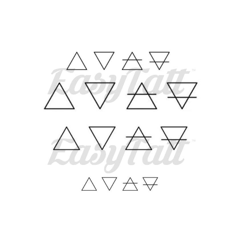 Triangle Set - Temporary Tattoo