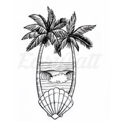Tropical Palms - Temporary Tattoo