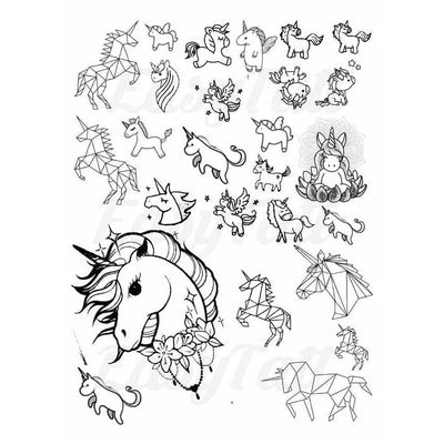 Unicorn Collection - Temporary Tattoo