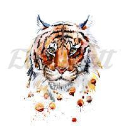Watercolour Tiger - Temporary Tattoo
