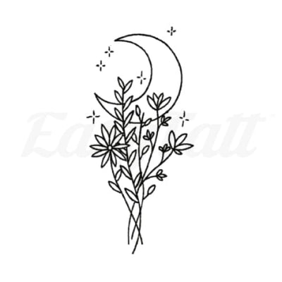 Wildflower Moon Temporary Tattoo