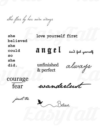 Wise Words - Temporary Tattoos