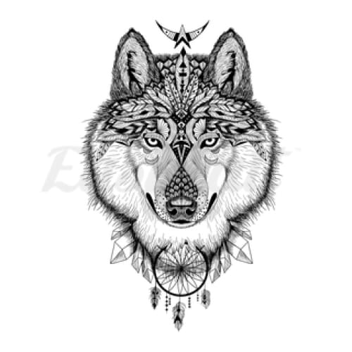 Wolf - Temporary Tattoo