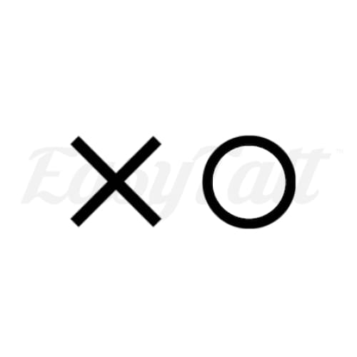 X and O - Temporary Tattoo